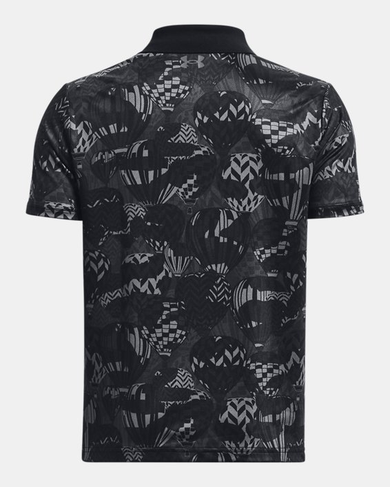 Boys' UA Performance Printed Polo in Black image number 1